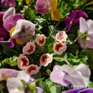 Viola flower multicolor bracelet 3D print