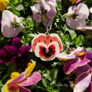 Viola flower multicolor collar 3D print